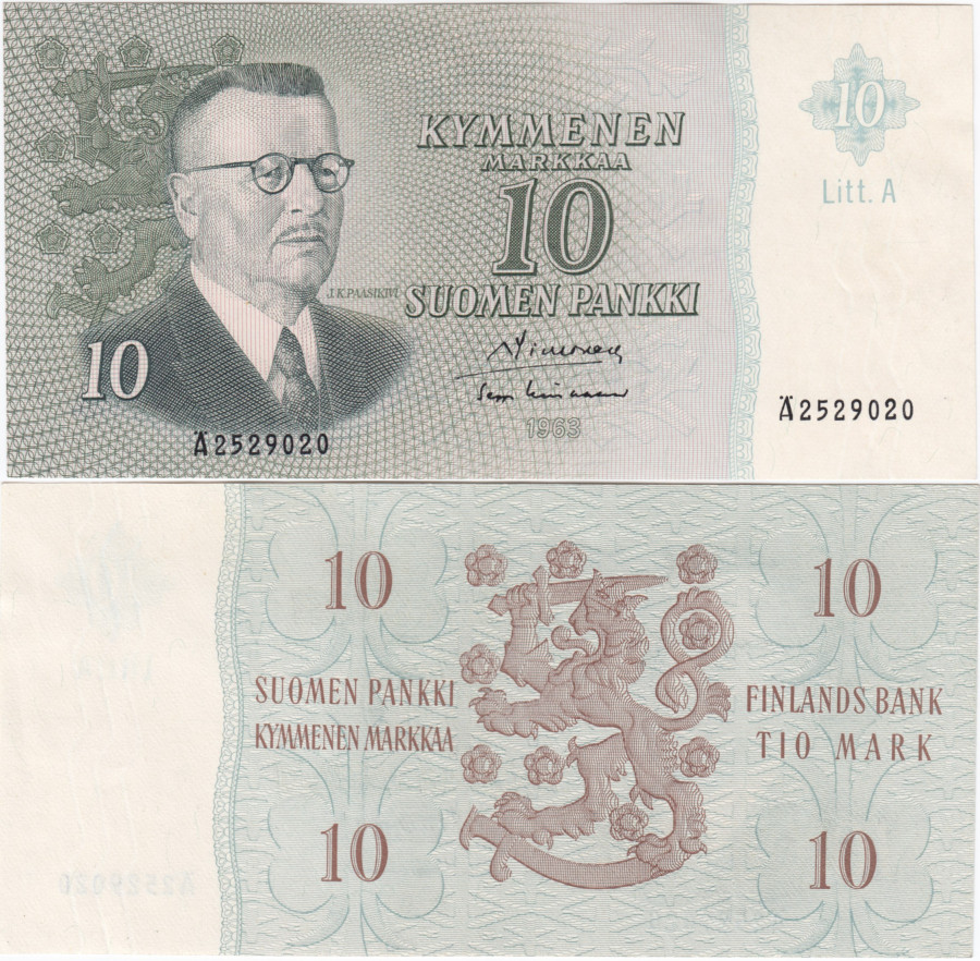 10 Markkaa 1963 Litt.A Ä2529020